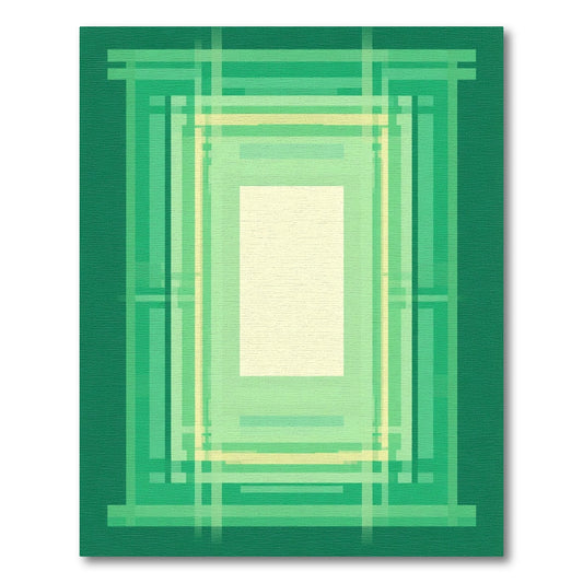 Emerald Geo Overlap Tunnel Rug