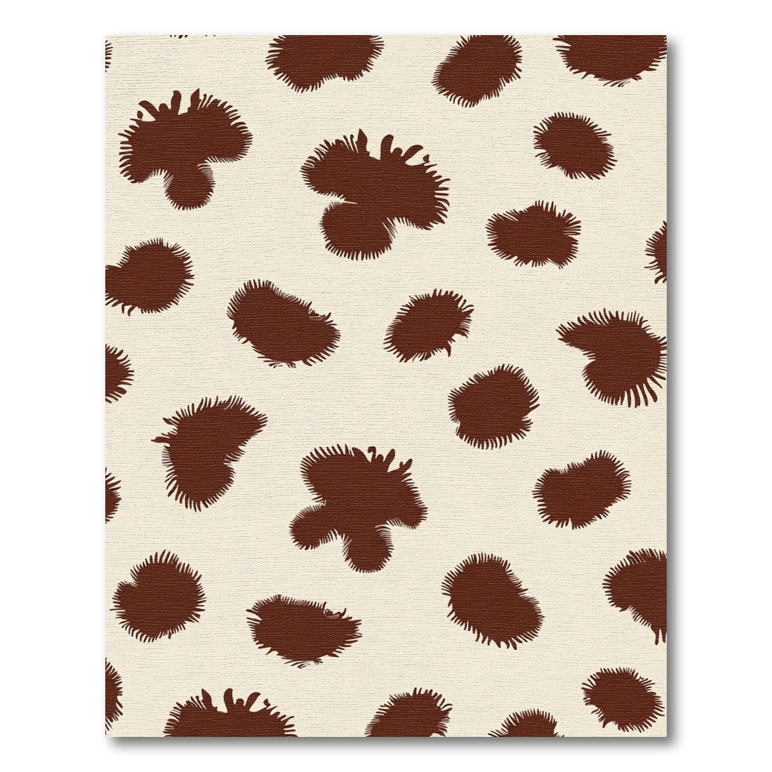Brown Spots Off White Camouflage Rug