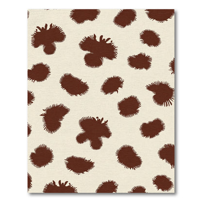 Brown Spots Off White Camouflage Rug