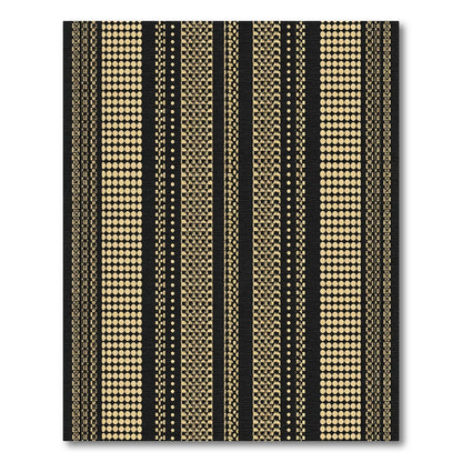 Golden Geometric Stripe Variety Rug