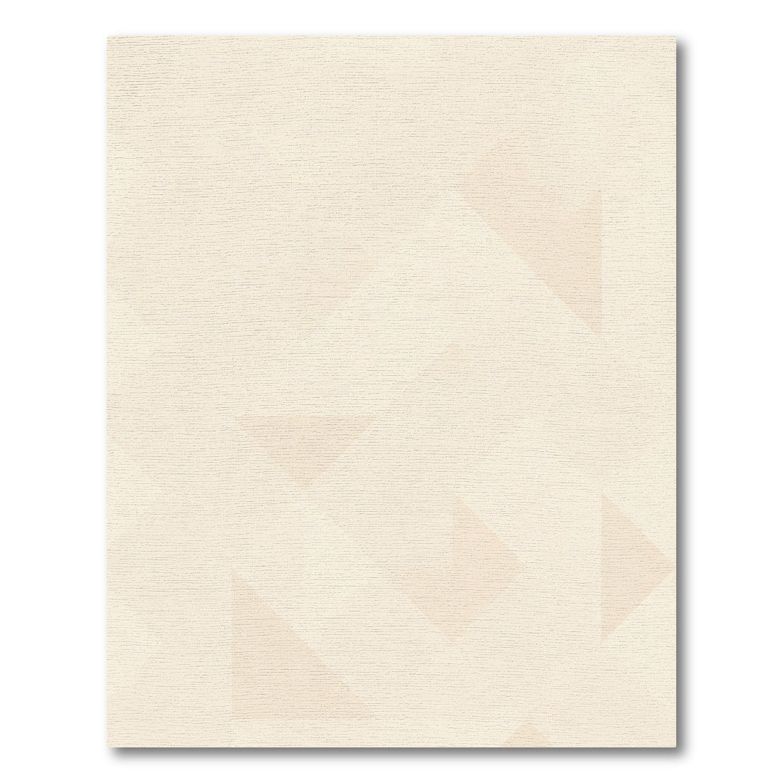Cream Geometric Faceted Abstract Rug