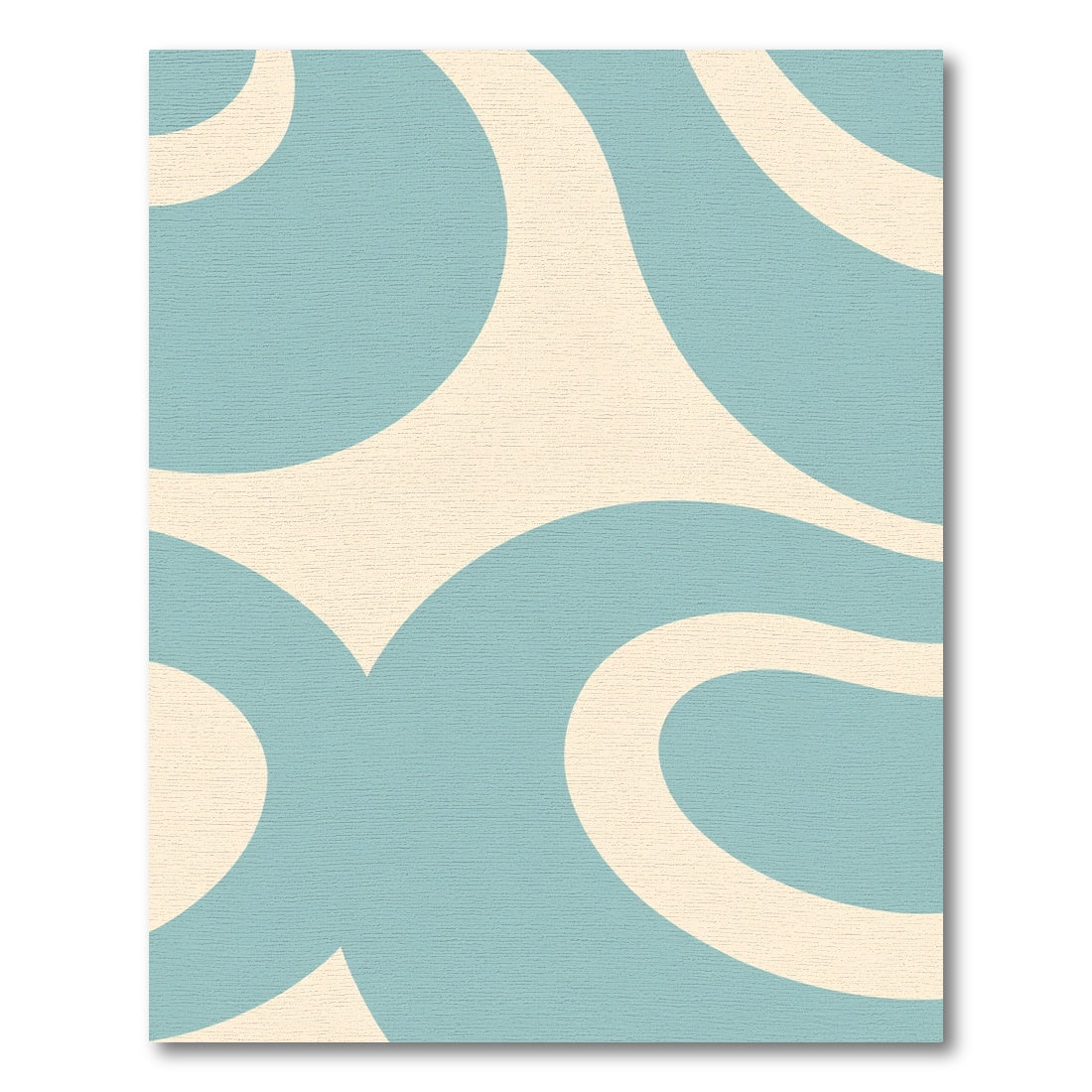Retro Blue Abstract Swirl Rug