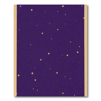 Golden Stars Night Sky Rug