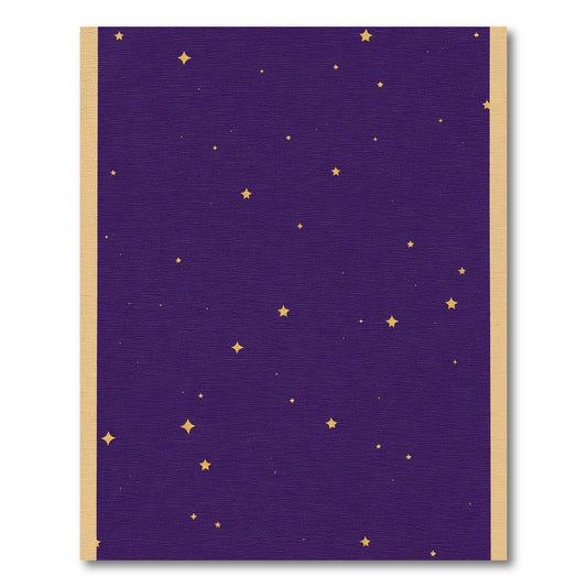 Golden Stars Night Sky Rug