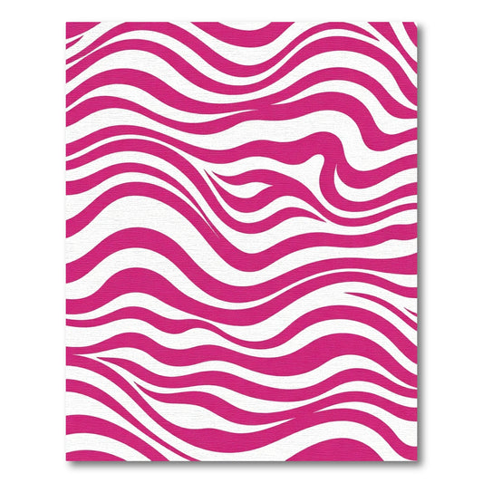 Hot Pink Abstract Zebra Stripes Rug