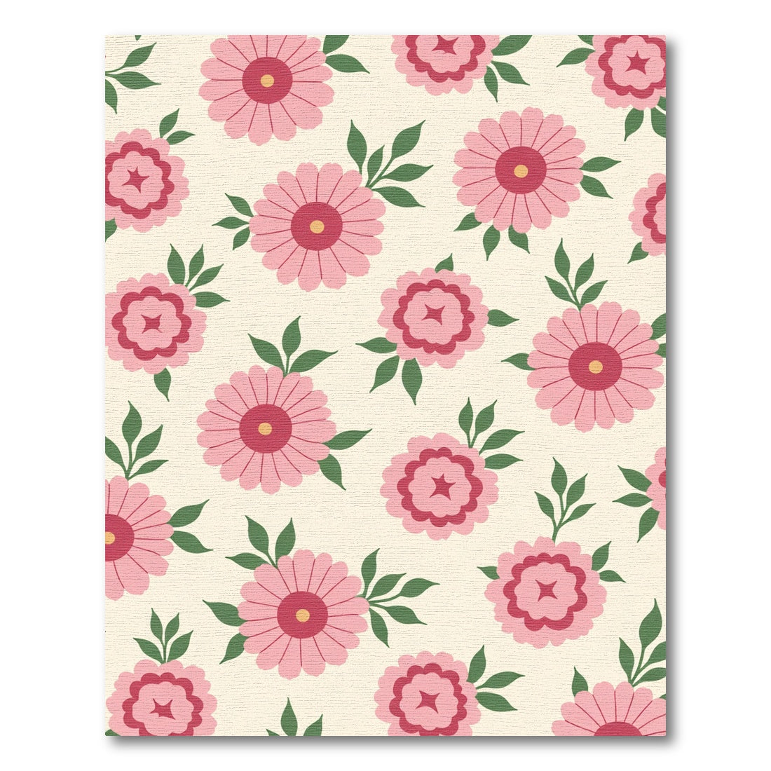 Pink Floral Garden Arrangement Rug