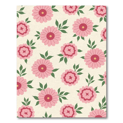 Pink Floral Garden Arrangement Rug