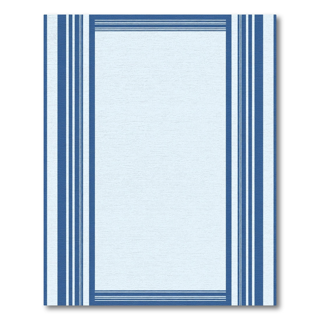 Classic Blue Stripe Border Rug