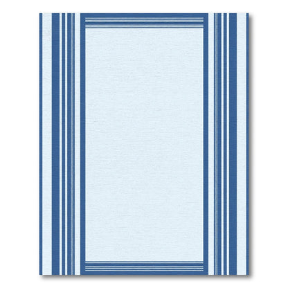 Classic Blue Stripe Border Rug