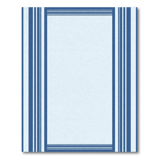 Classic Blue Stripe Border Rug