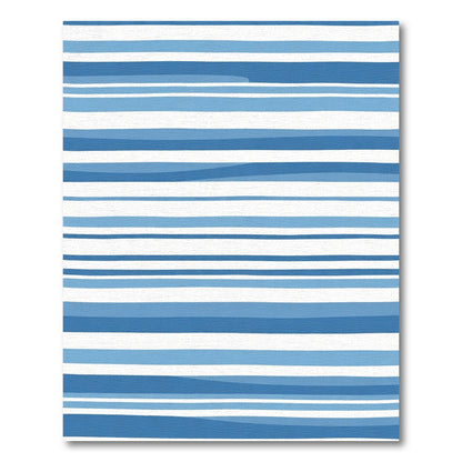 Coastal Blue Striped Horizon Rug