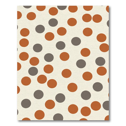 Terracotta Gray Polka Dot Scatter Rug