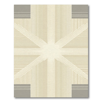Geometric Sunburst Stripes Rug