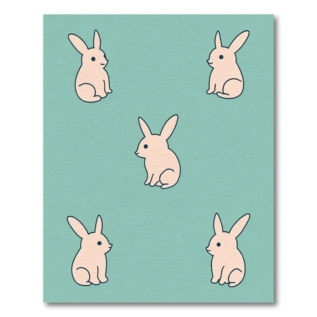 Blush Bunnies Scatter Pattern Rug
