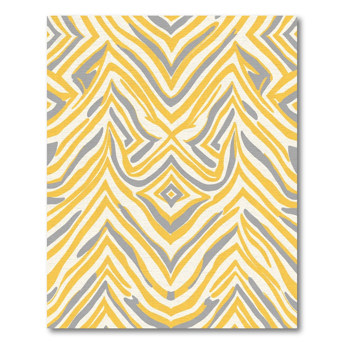 Golden Gray Chevron Abstract Rug