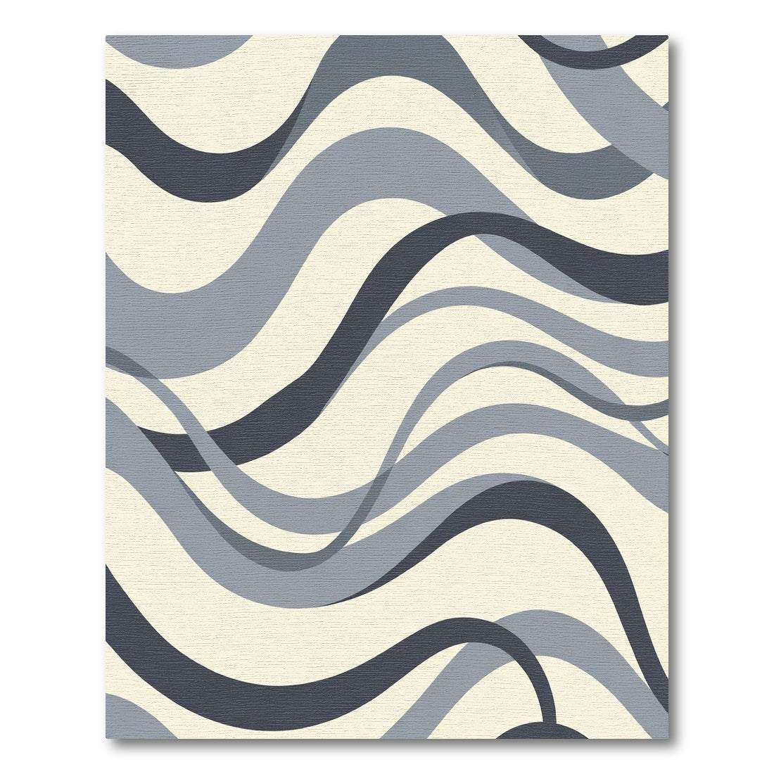 Modern Gray Wave Flow Rug