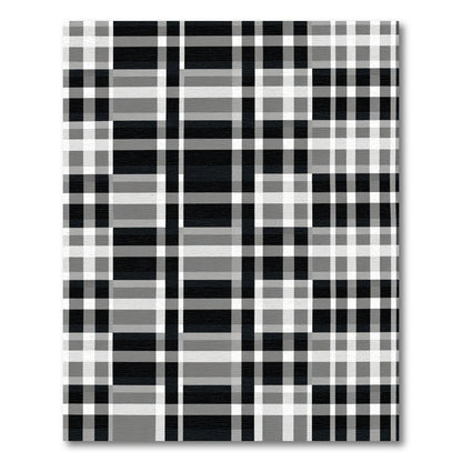Monochromatic Plaid Graphic Checks Rug