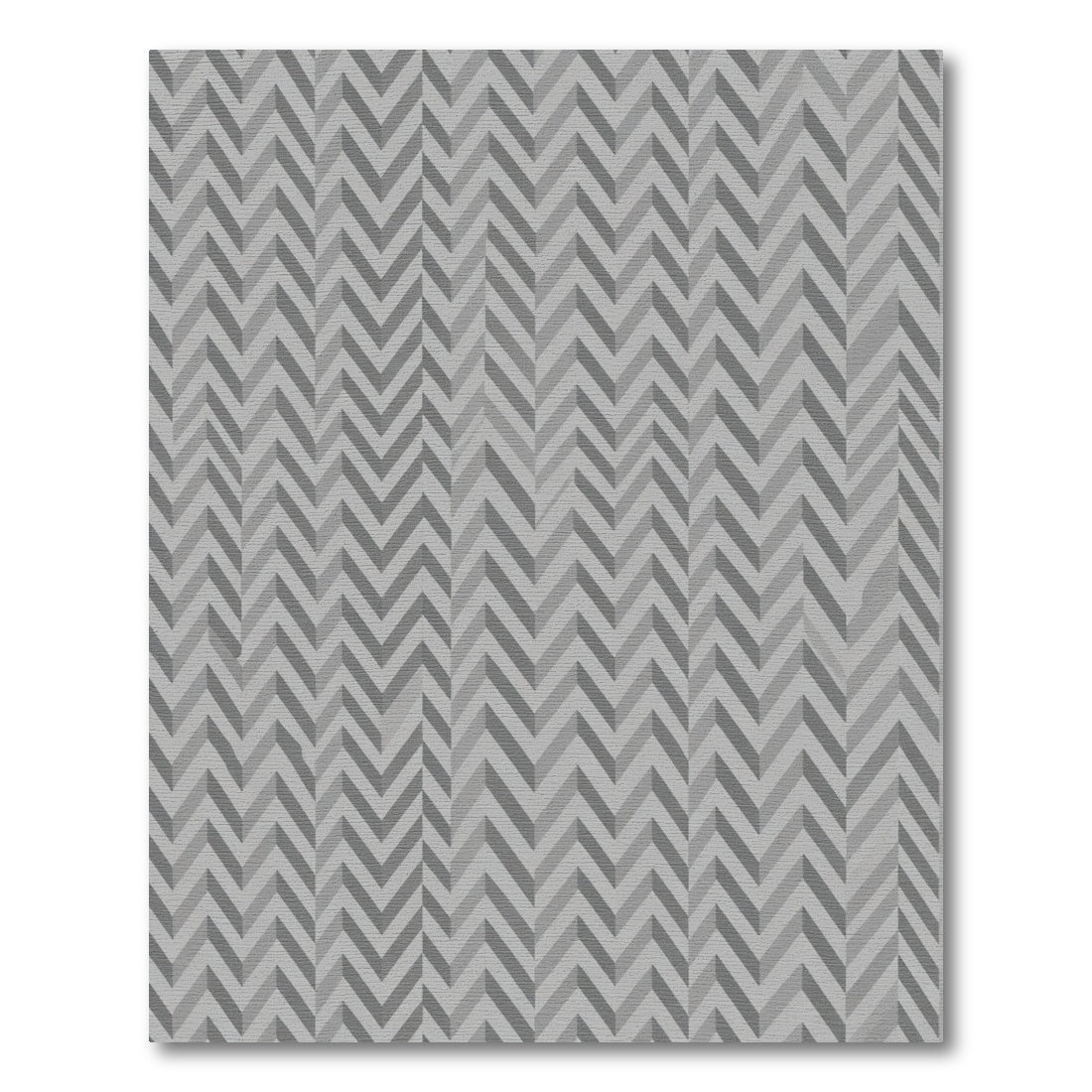 Shaded Gray Chevron Pattern Rug