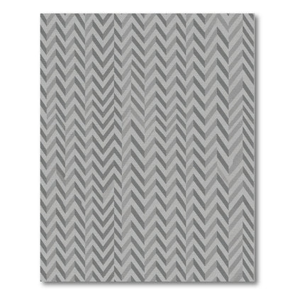 Shaded Gray Chevron Pattern Rug
