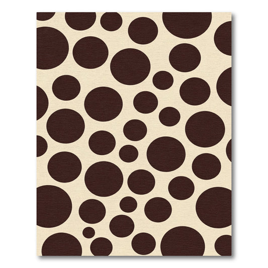 Brown Cream Polka Dot Circles Rug