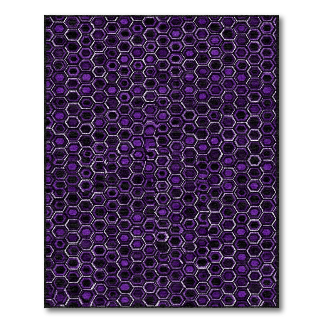 Purple Hexagon Geometric Modern Area Rug