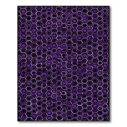 Purple Hexagon Geometric Modern Area Rug