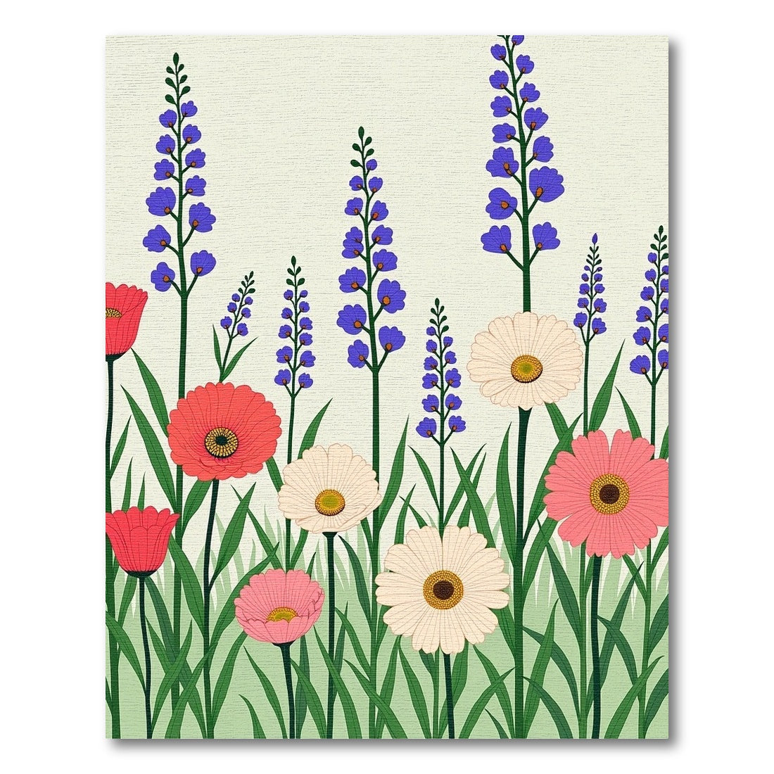 Vibrant Floral Garden Meadow Rug