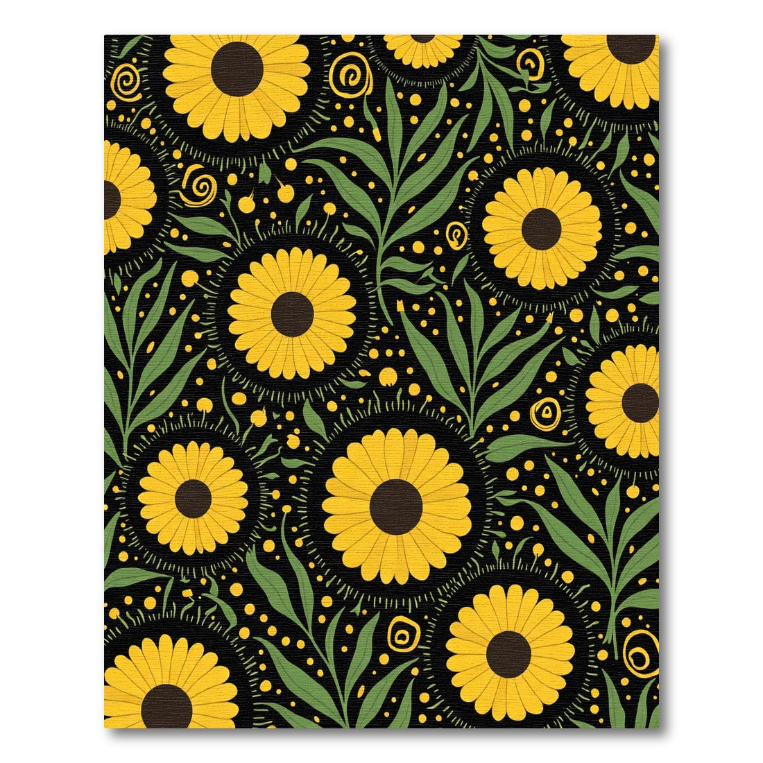 Bold Yellow Sunflower Garden Rug