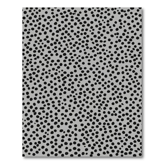 Gray And Black Polka Dot Rug