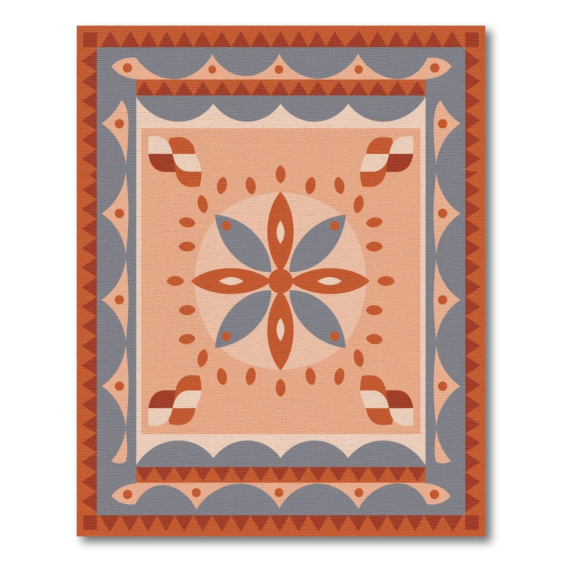 Orange Southwestern Geometric No. 16 Area Rug