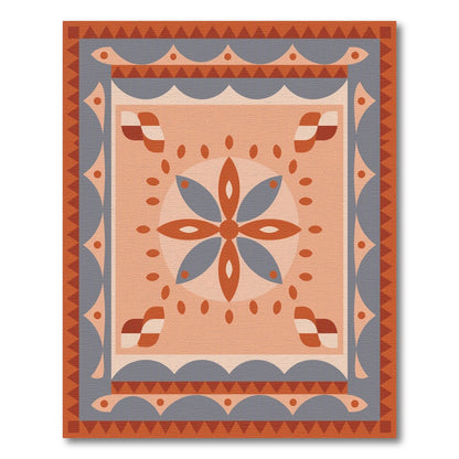 Orange Southwestern Geometric No. 16 Area Rug