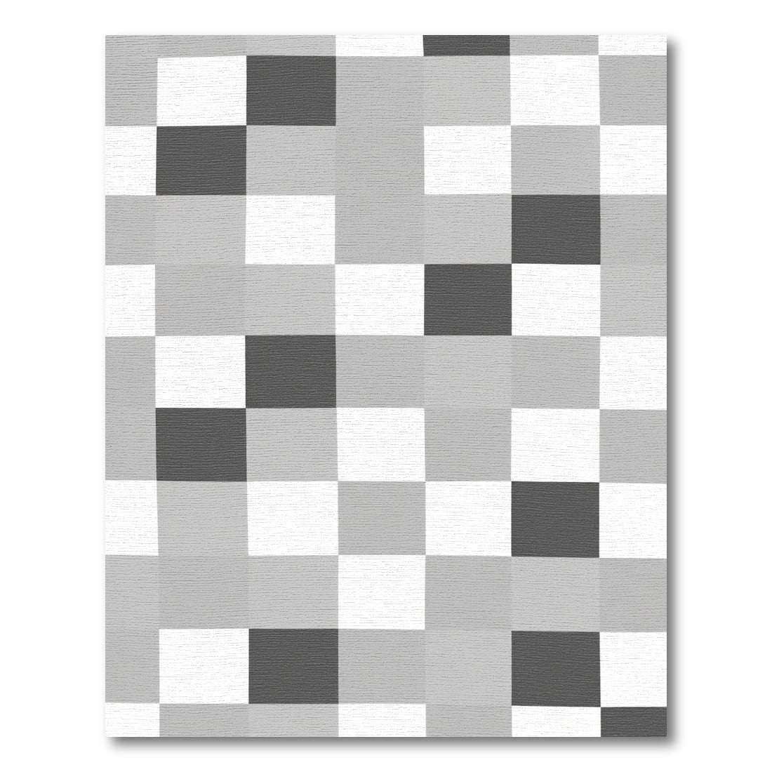 Monochrome Checkerboard Squares Harmony Rug