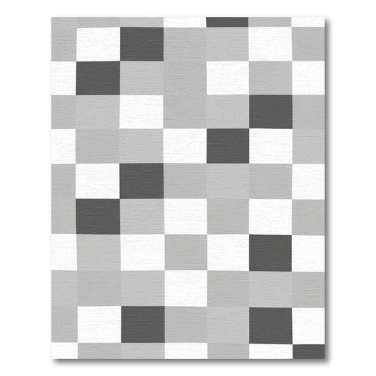 Monochrome Checkerboard Squares Harmony Rug