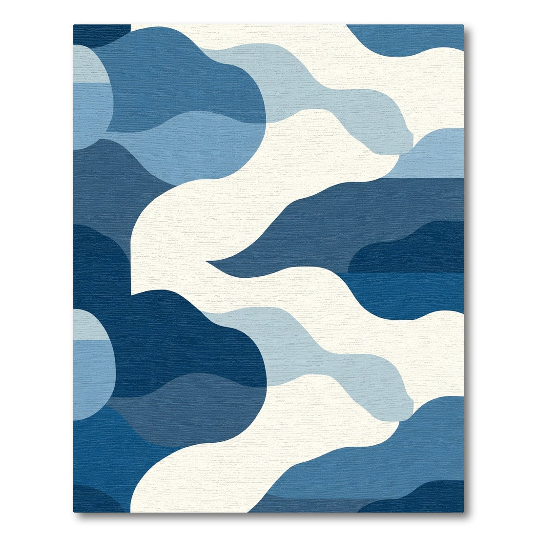 Blue Gradient Abstract Flow Rug