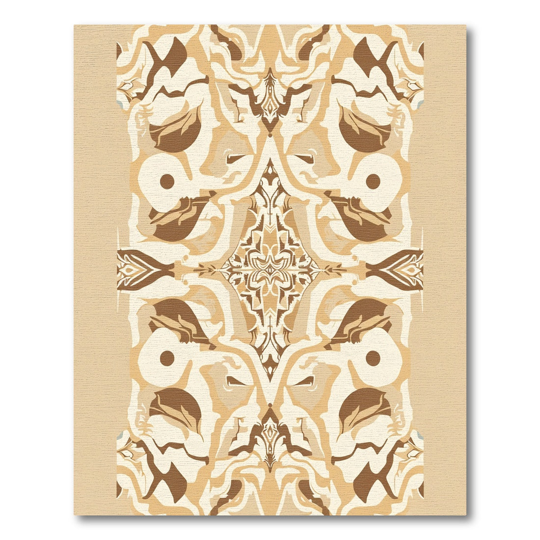 Earthy Tones Abstract Symmetry Rug