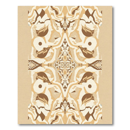 Earthy Tones Abstract Symmetry Rug