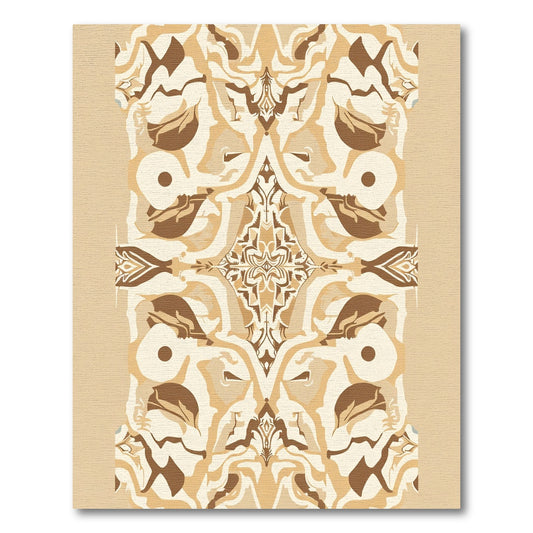 Earthy Tones Abstract Symmetry Rug