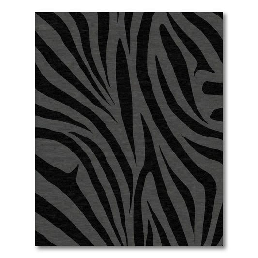 Dark Gray Zebra Stripe Contemporary Rug