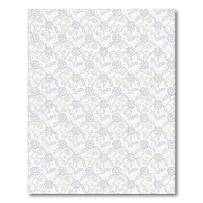 Soft Blue Floral Vintage Washable Rug