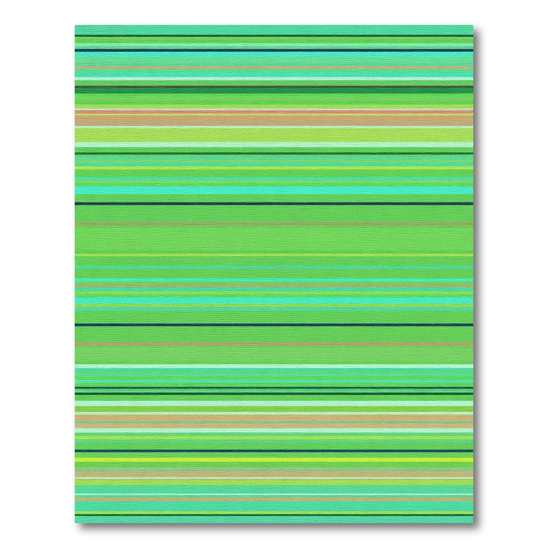 Verdant Green Thin Striped Harmony Rug