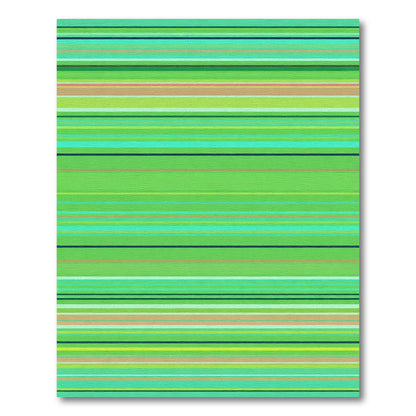 Verdant Green Thin Striped Harmony Rug