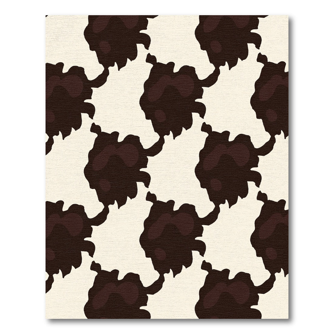 Brown Organic Spots Cream Rug