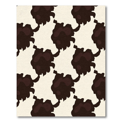Brown Organic Spots Cream Rug