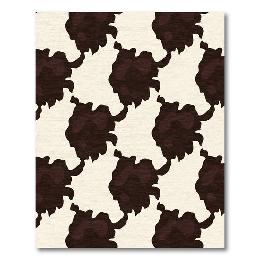 Brown Organic Spots Cream Rug