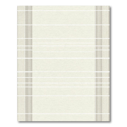 Minimalist Beige Stripe Panel Rug