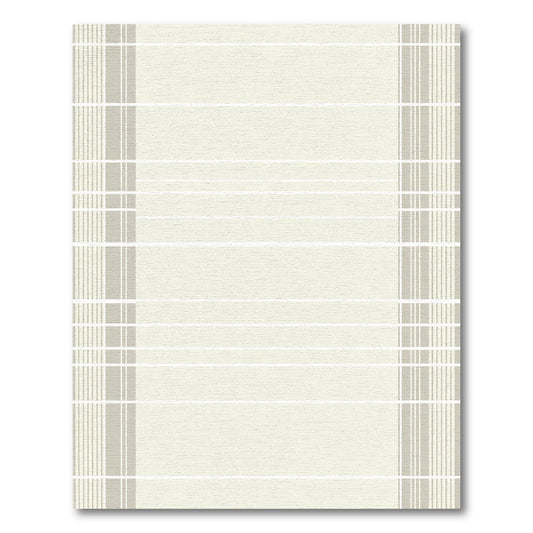 Minimalist Beige Stripe Panel Rug