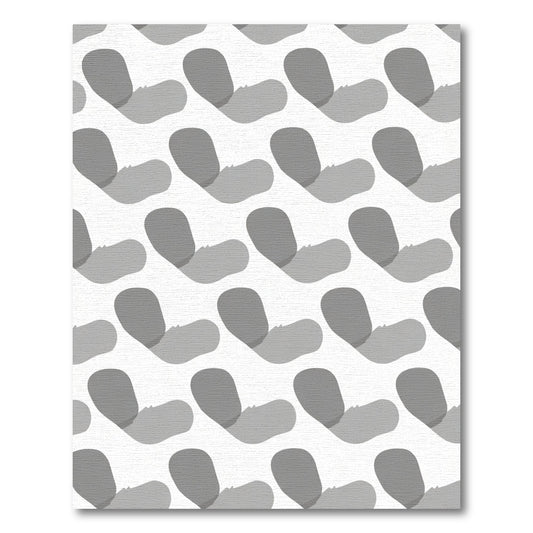 Monochromatic Wavy Heart Grid Rug