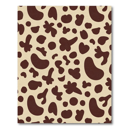 Brown Cream Irregular Spots Rug