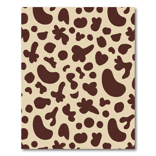 Brown Cream Irregular Spots Rug