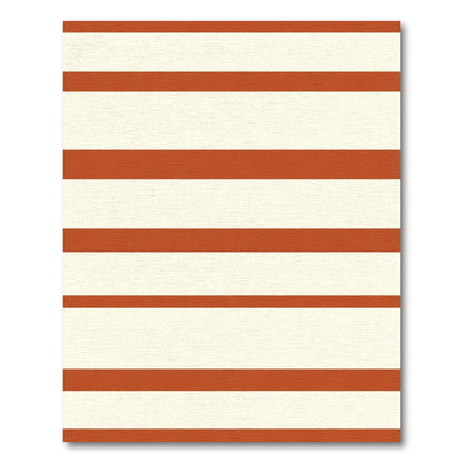 Modern Terracotta Stripe Rug